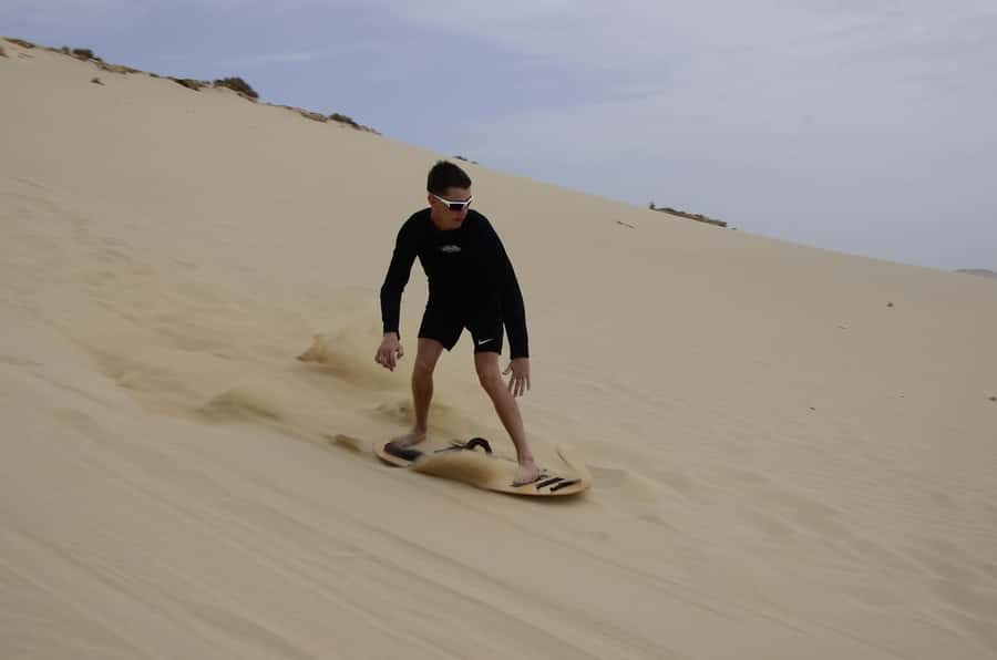 From Boa Vista: Sandboarding Adrenaline down the big Dunes - The 4x4 ride from your hotel to Morro de Areia