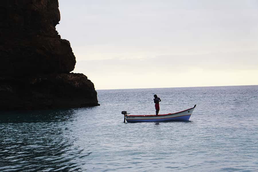 From Praia: Boat Trip, Snorkeling, Cave & BBQ on the Beach - Lunch on Santiago’s black-sand beach