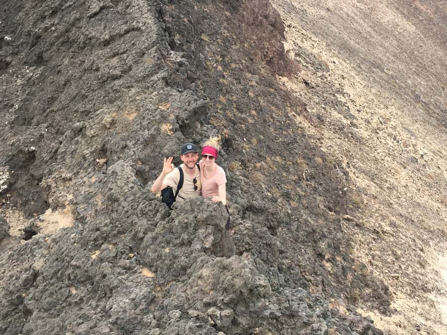 Hike Volcano Viana - Reaching the crater edge