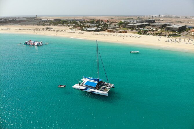 Sal Island All-inclusive Adults-only Catamaran Cruise - Setting sail from Palmeira along Sal’s west coast