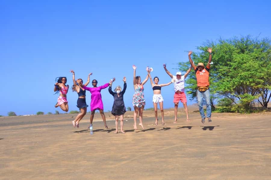 Sal Island tour: Blue Eye, Salt Lake, Sharks w/ Local Guide - Santa Maria pickup and the first coastal stops
