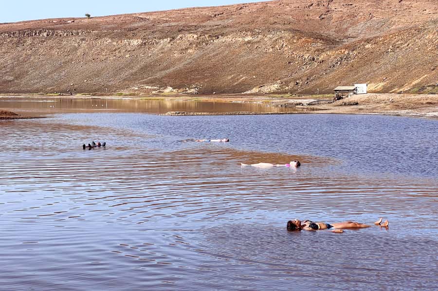 Sal: Small Group Island Tour & Lunch with a Local Family - Pedra de Lume: floating in Sal’s salt crater