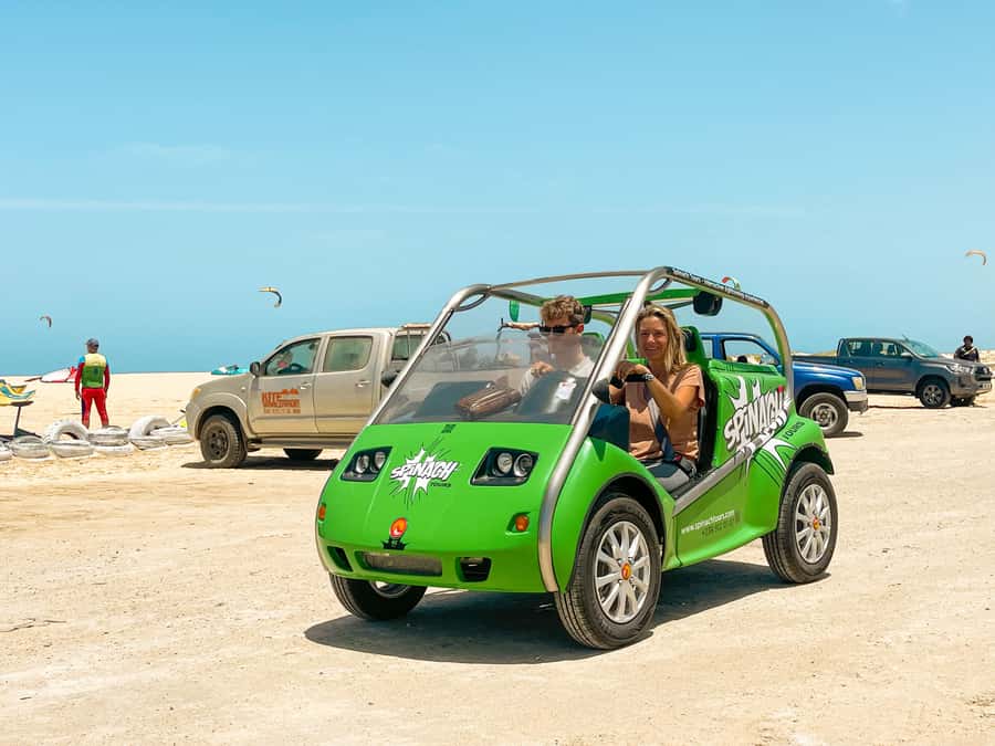 Santa Maria Half Day or Full Day Car Rental, Pedra de Lume - Learning the electric car controls
