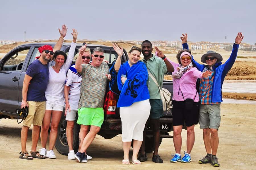 Santa Maria: Salt Mine, Natural Pool, and Shark Bay Tour - Salt mines inside an old volcanic crater